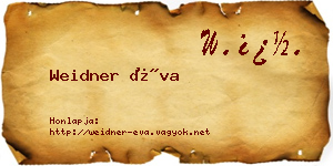 Weidner Éva névjegykártya